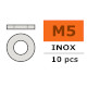 Vlakke sluitring - M5 - Inox - 10 Stuks