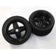 Rear Black Revoltution Wheels and Tyres UFRA Pink Medium (1/12)
