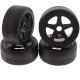 Tyres on Inferno GT 1/8 Black Wheels (4Pcs)
