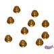 Anodized Flange Lock Nuts M4 - Gold (10)