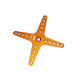 Palonnier de servo croix en alu 25Dts pour Futaba Orange 60mm